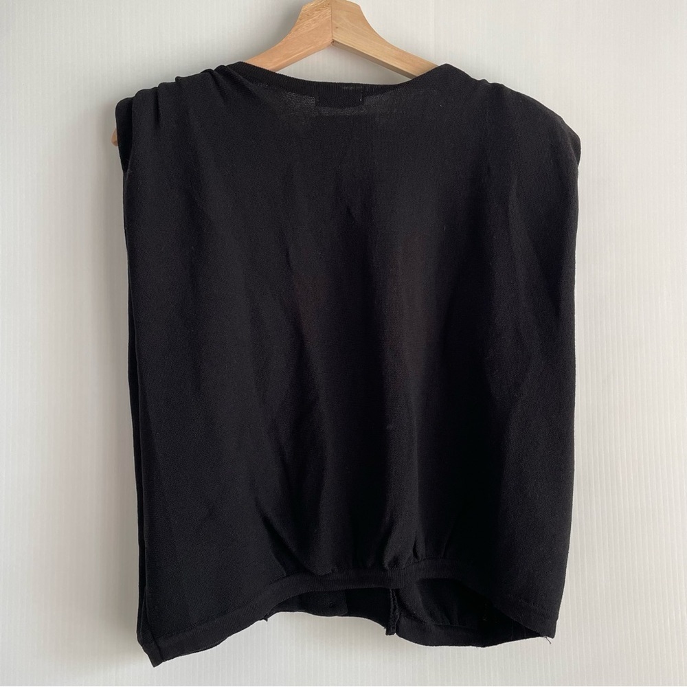 Dex Black Sleeveless Button Down Shirt - Picture 7 of 9